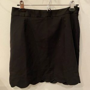 Scallop hem black skirt for office or date night